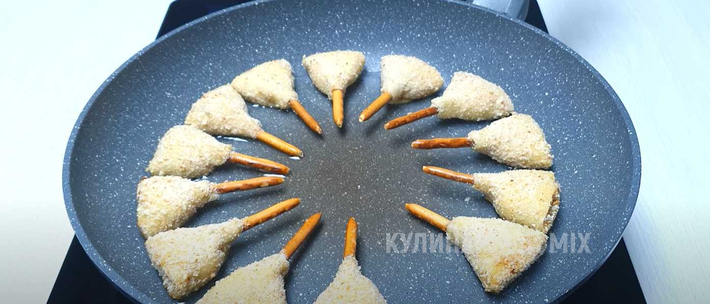 Triangles de poulet sur pailles croustillantes - Étape 11