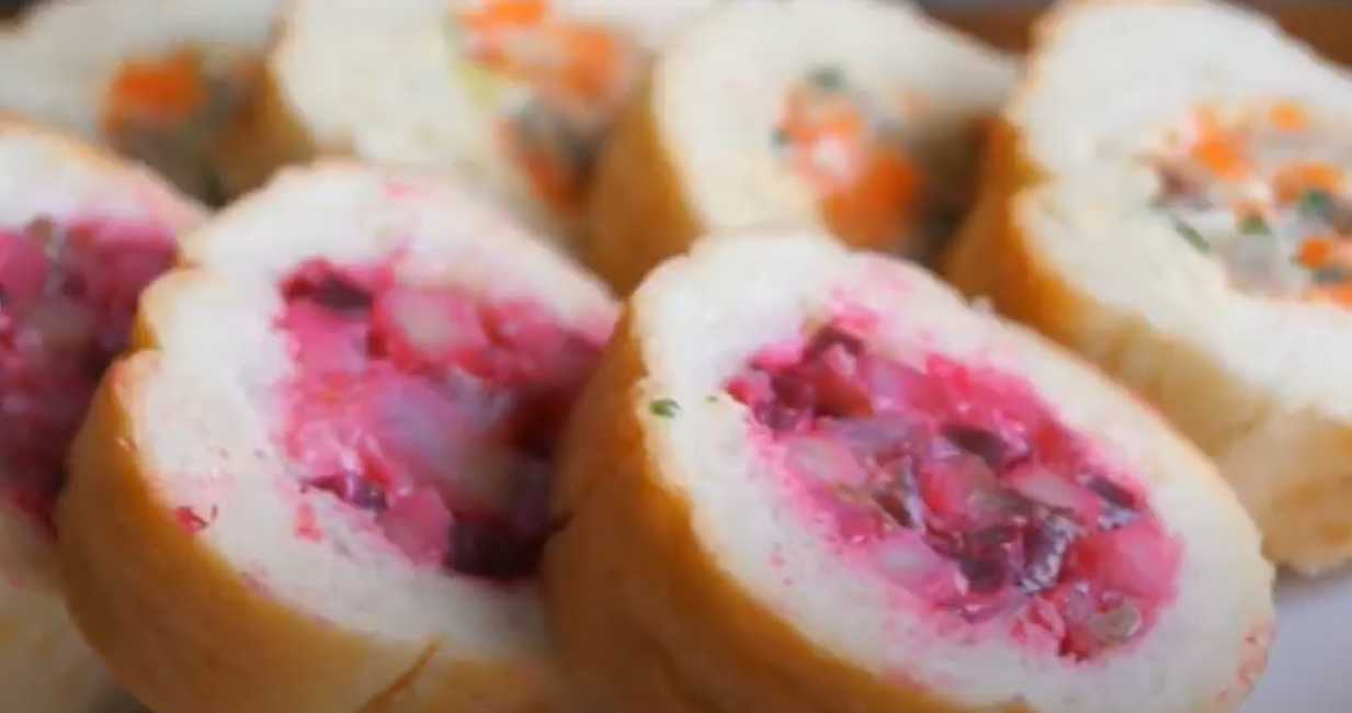 Amuse-bouche au hareng dans une baguette - Étape 6