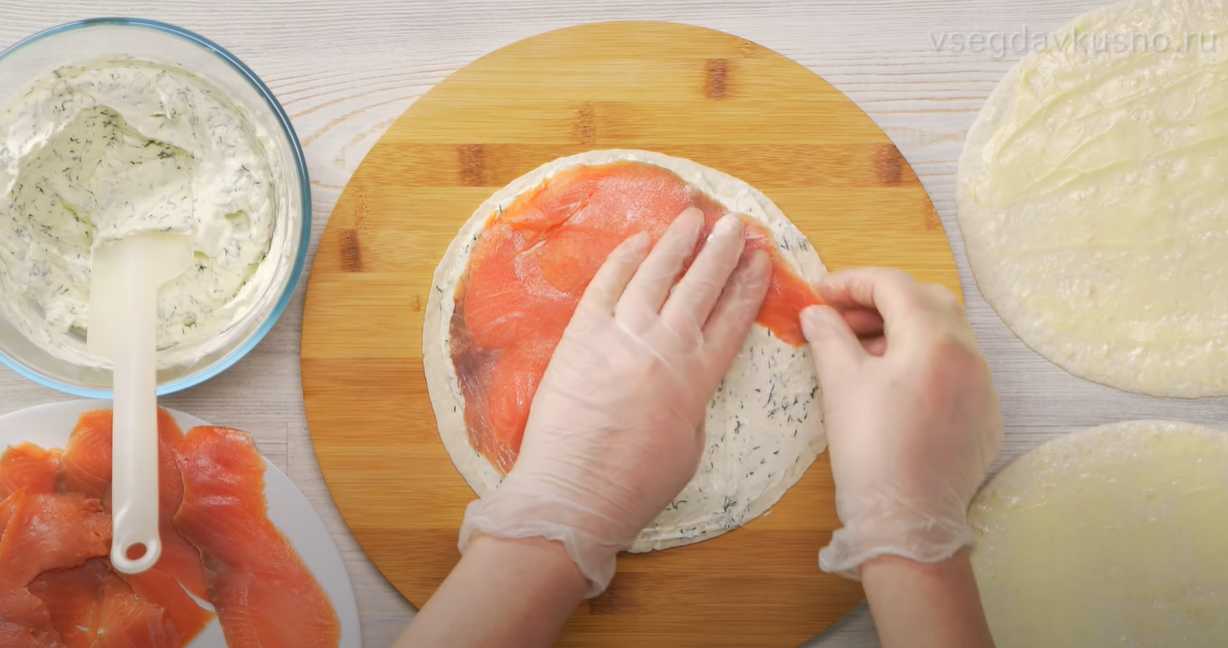 Canapés de saumon en couches - Étape 4