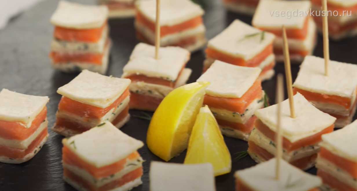 Canapés de saumon en couches - Étape 9