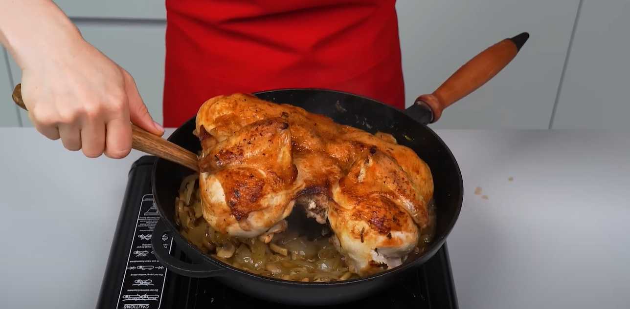 Poulet frit aux champignons et aux oignons - Étape 9