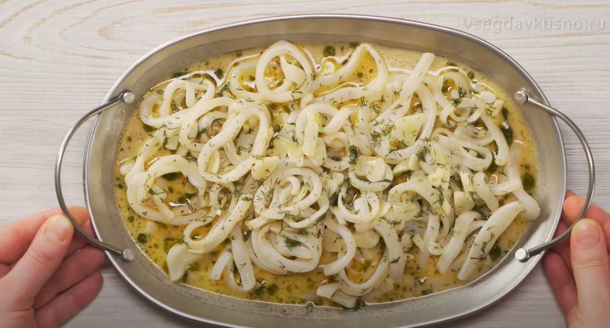 Calamars à la sauce à l'ail - Étape 1