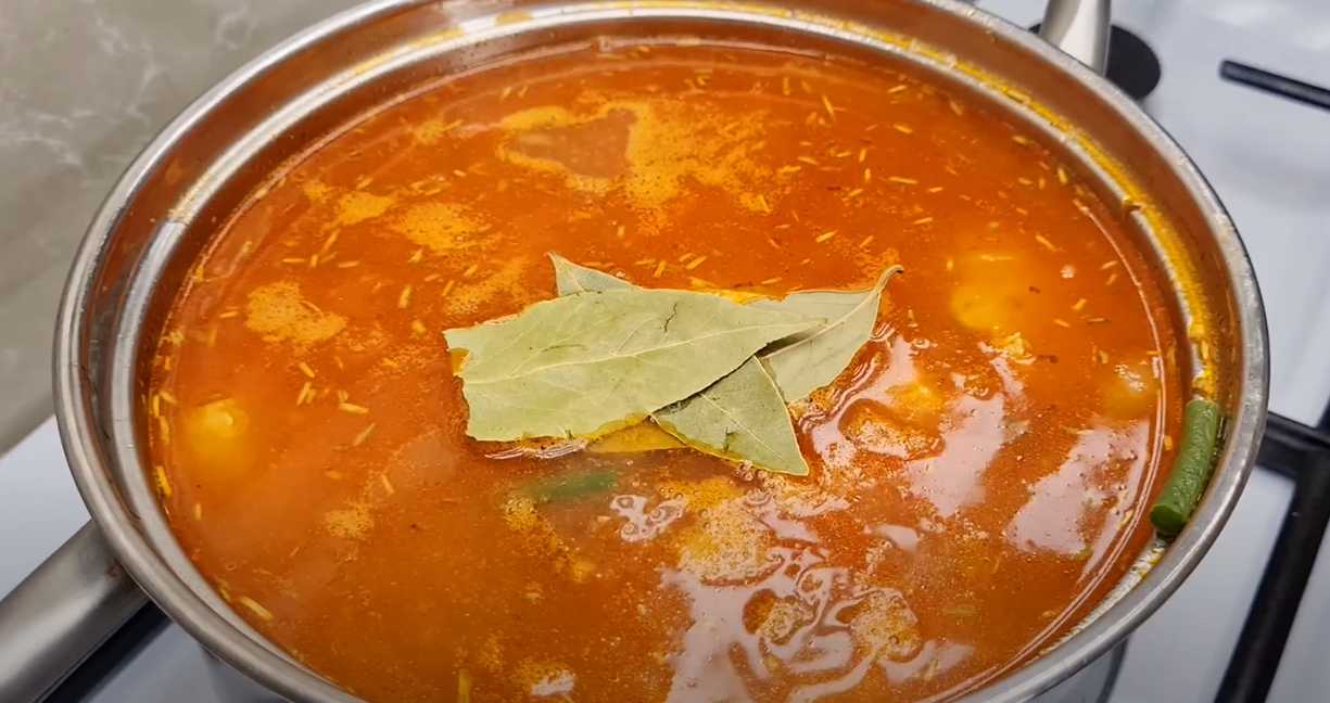 Soupe au poulet et aux haricots verts - Étape 14