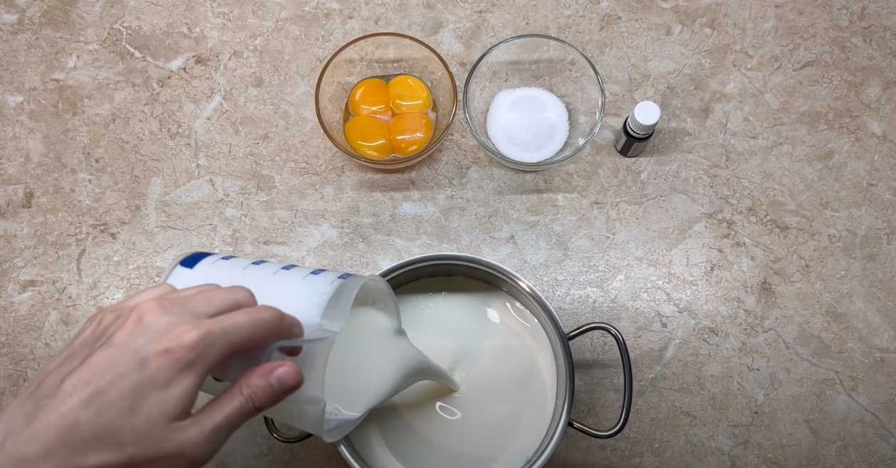 Crème brûlée sans sucre - Étape 1