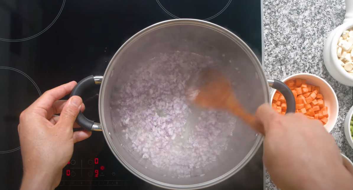 Rice a la jardinero - Étape 1