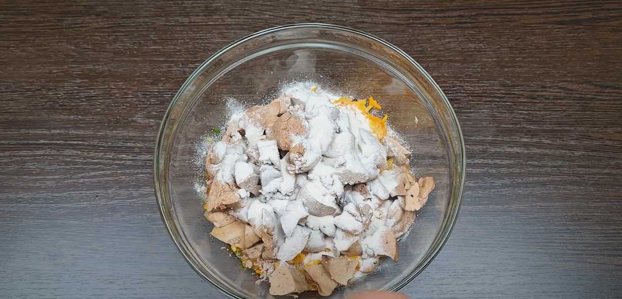 Foie de poulet aux œufs et aux légumes - Étape 10