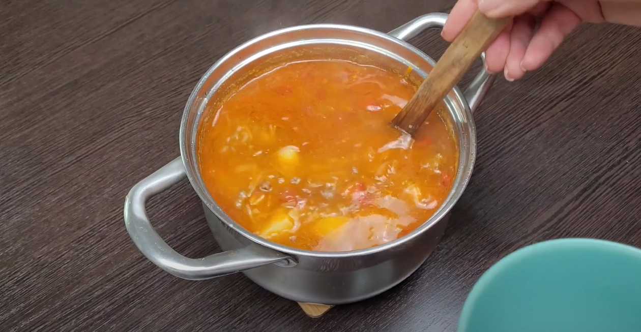 Soupe au bœuf haché - Étape 14