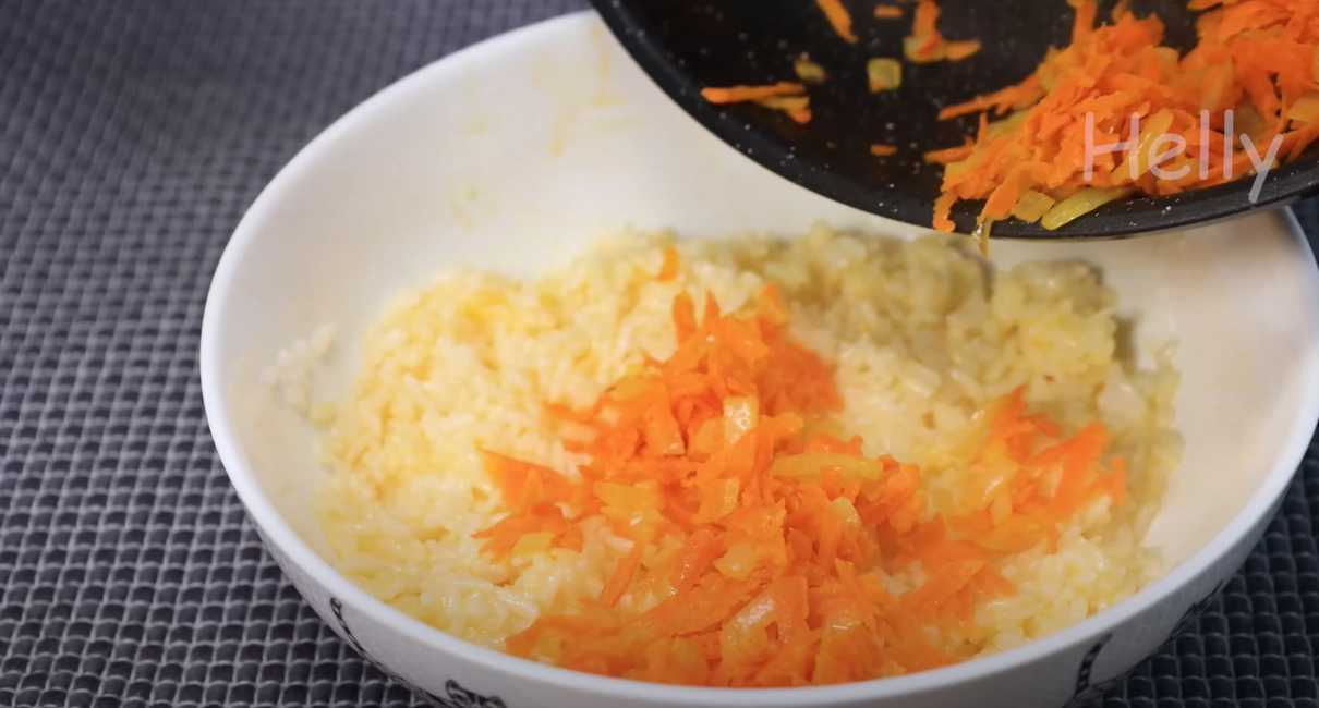 Galettes de carottes et de riz - Étape 6