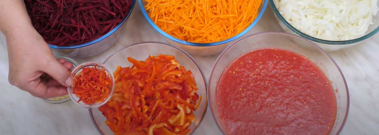 Sauce bortsch pour l'hiver - Étape 2