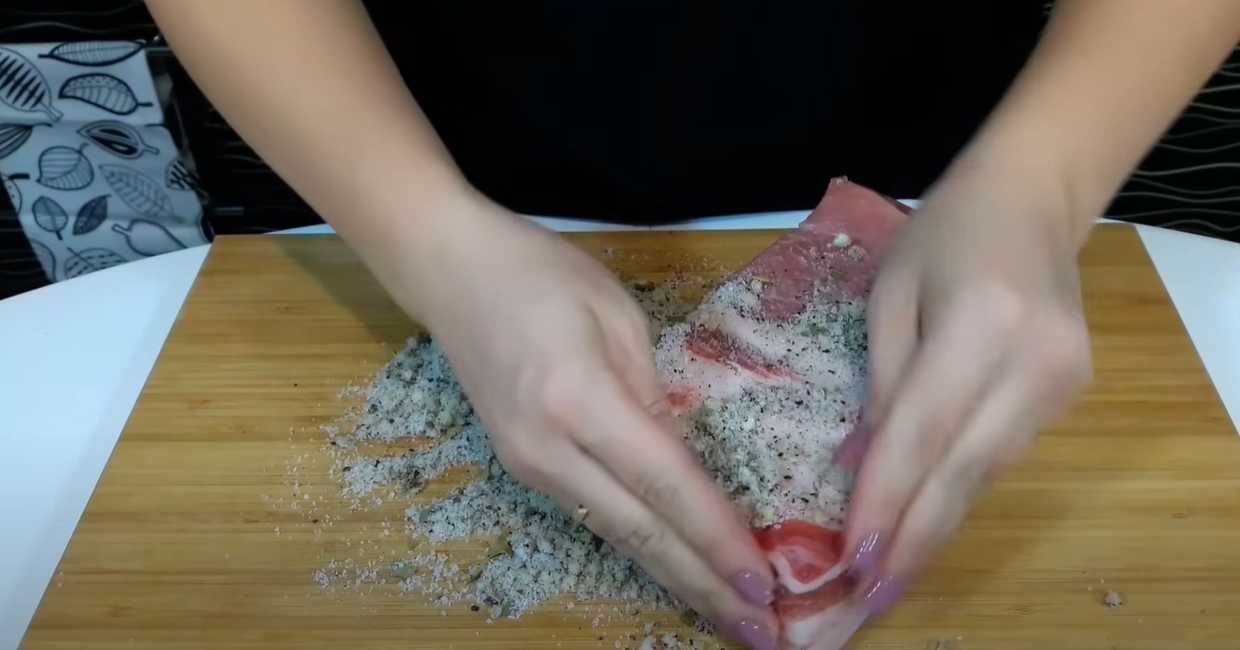 Saindoux salé à l'ail - Étape 4