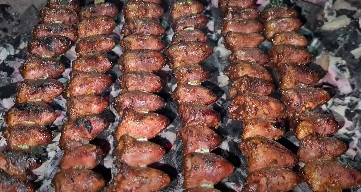 Cœurs de poulet grillés - Étape 9