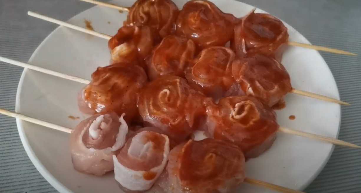 Brochette de poulet enrobée de bacon - Étape 5