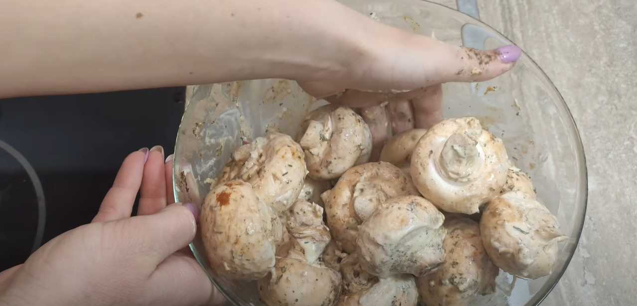 Marinade pour champignons grillés - Étape 4