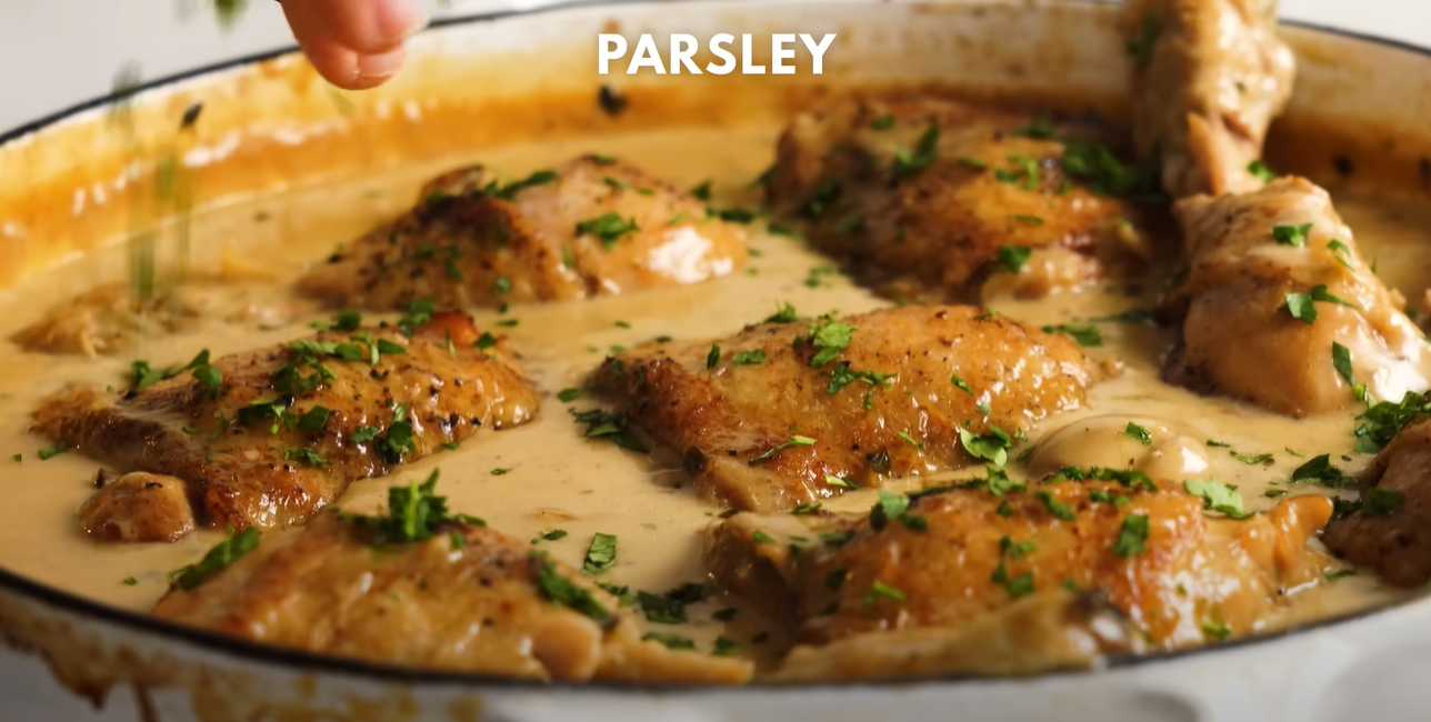 Fricassée de poulet et de champignons - Étape 13