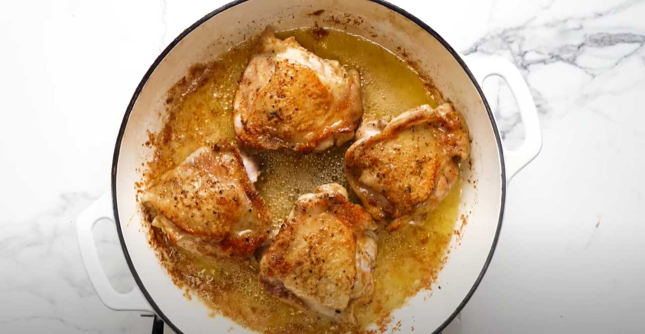 Fricassée de poulet et de champignons - Étape 4