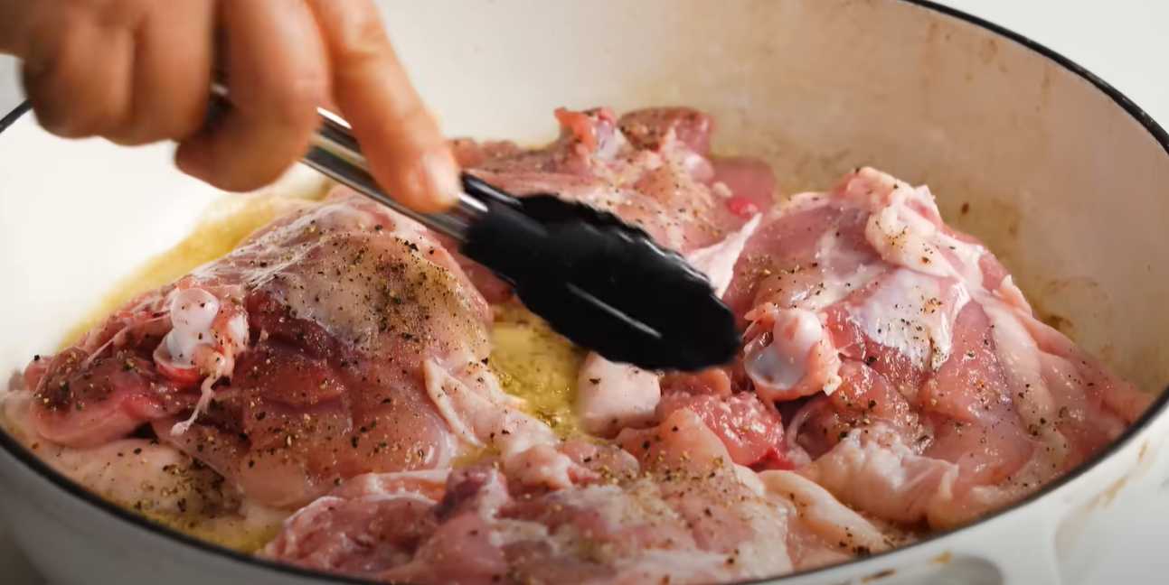 Fricassée de poulet et de champignons - Étape 3