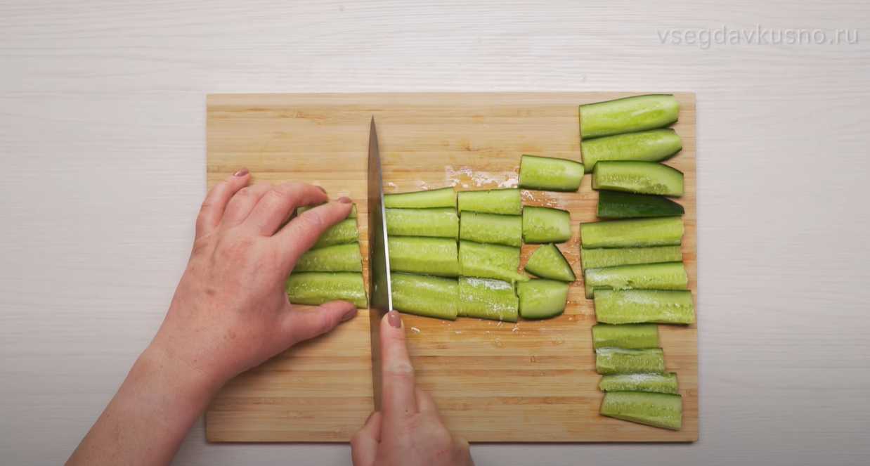 Concombres écrasés au tofu - Étape 2