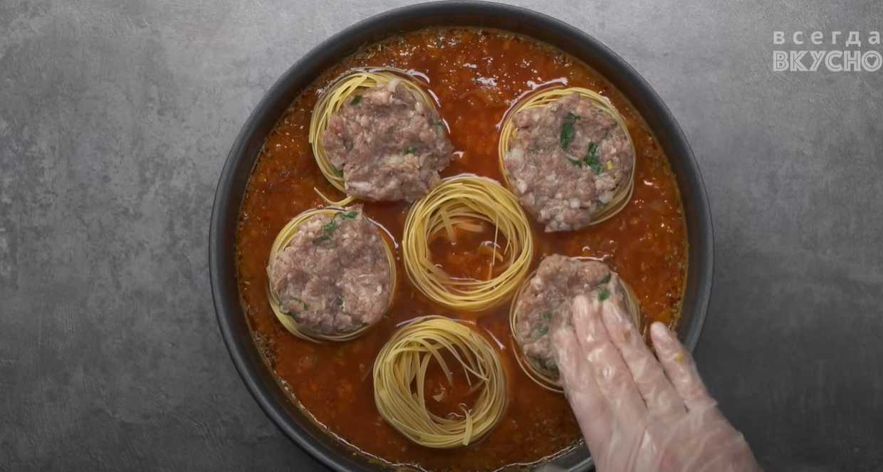 Nids de tagliatelles à la viande hachée - Étape 16