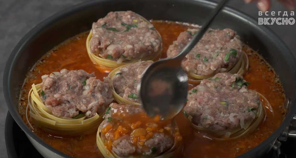 Nids de tagliatelles à la viande hachée - Étape 17