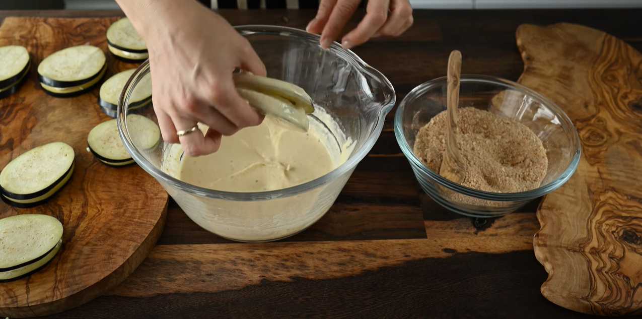 Aubergines frites au fromage et aux brocolis - Étape 5