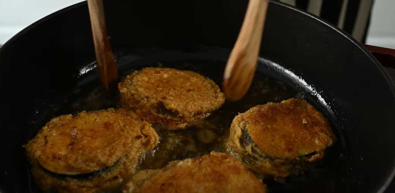 Aubergines frites au fromage et aux brocolis - Étape 9