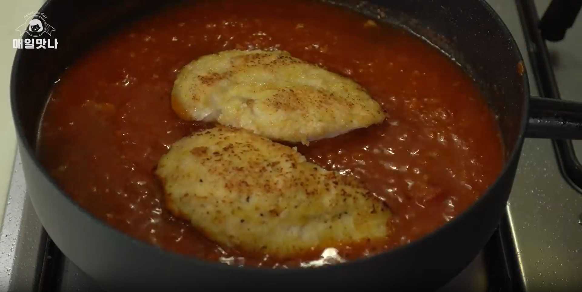 Blanc de poulet au fromage et aux tomates - Étape 10