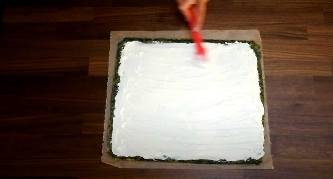 Rouleau aux épinards, saumon et fromage - Étape 5