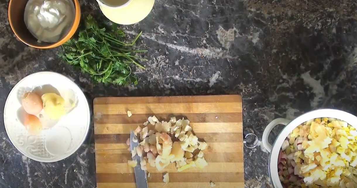 Okroshka au kvas blanc - Étape 6