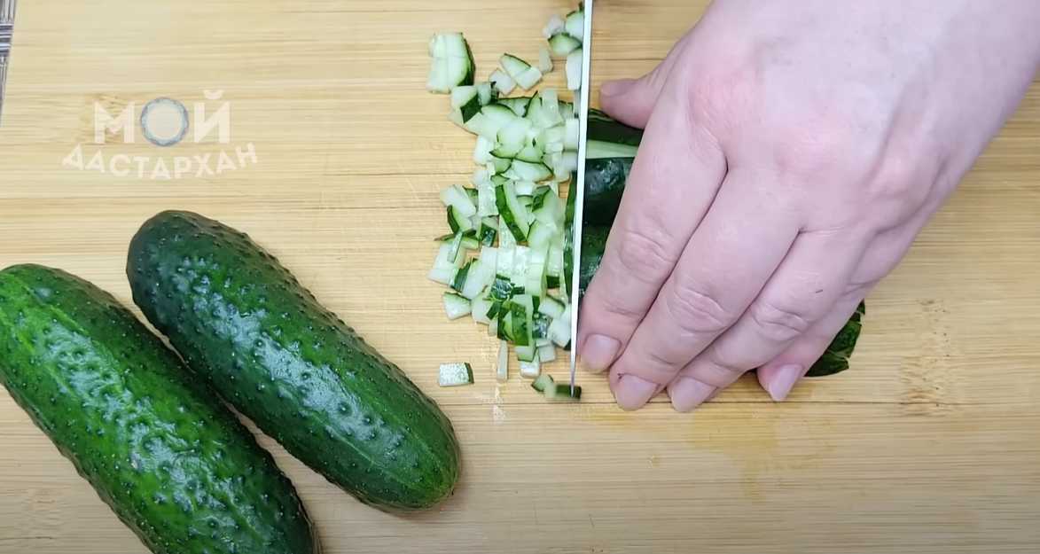 Okroshka classique au kéfir - Étape 4