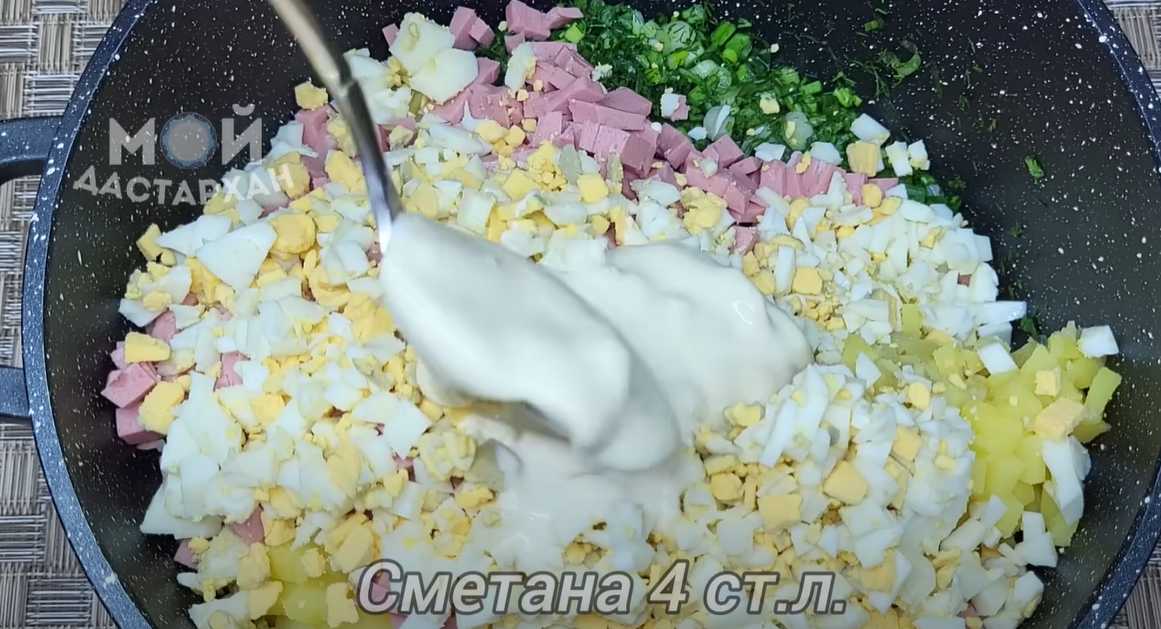 Okroshka classique au kéfir - Étape 8