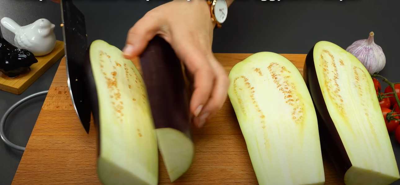 Aubergines farcies au four - Étape 1
