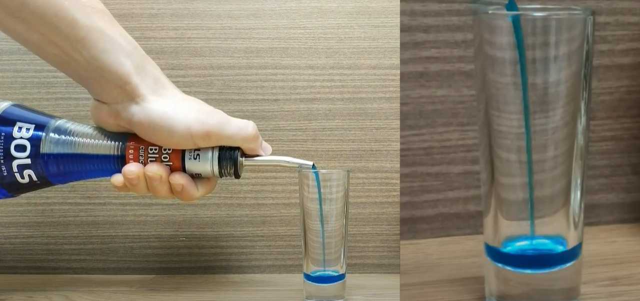 Shot de cocktail mexicain bleu - Étape 1