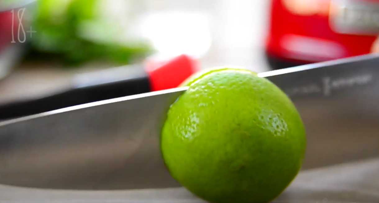 Mojito framboise-basilic - Étape 1