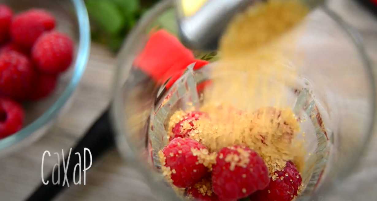 Mojito framboise-basilic - Étape 3