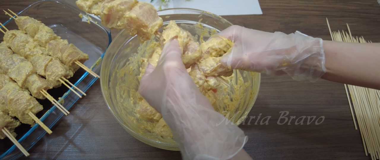 Brochettes de poulet au four - Étape 6