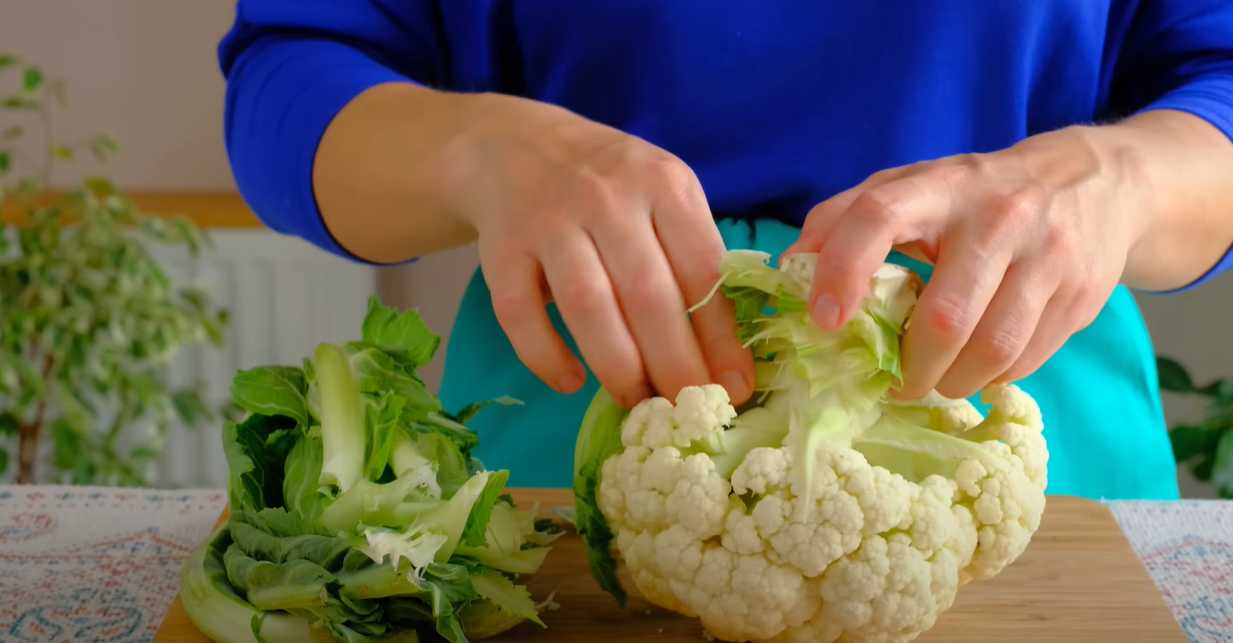 Chou-fleur rôti aux pois chiches - Étape 1
