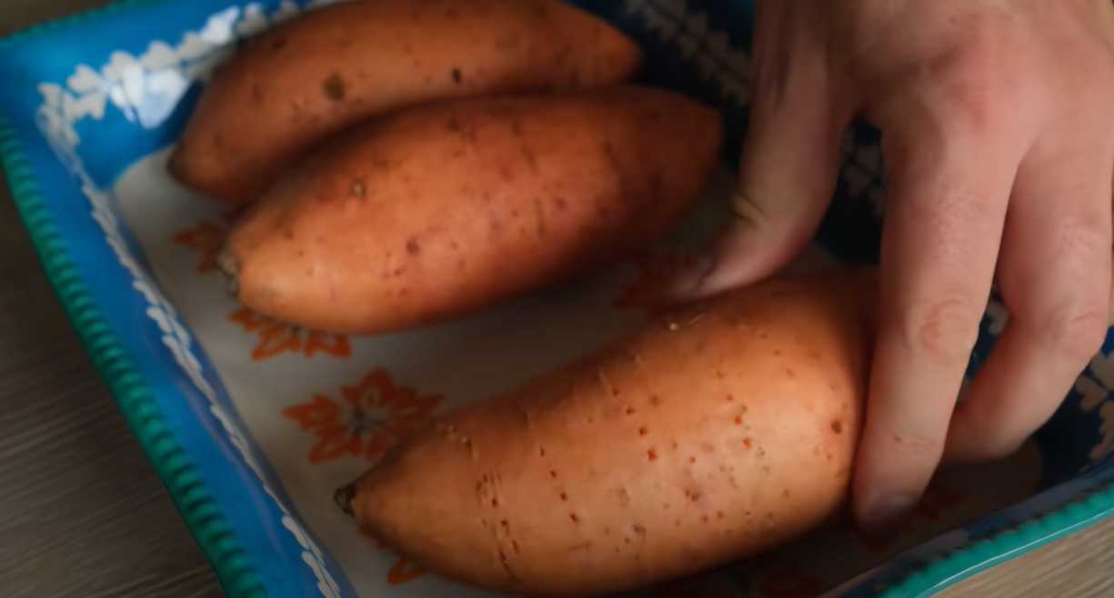Patates douces aux légumes cuites au four - Étape 1