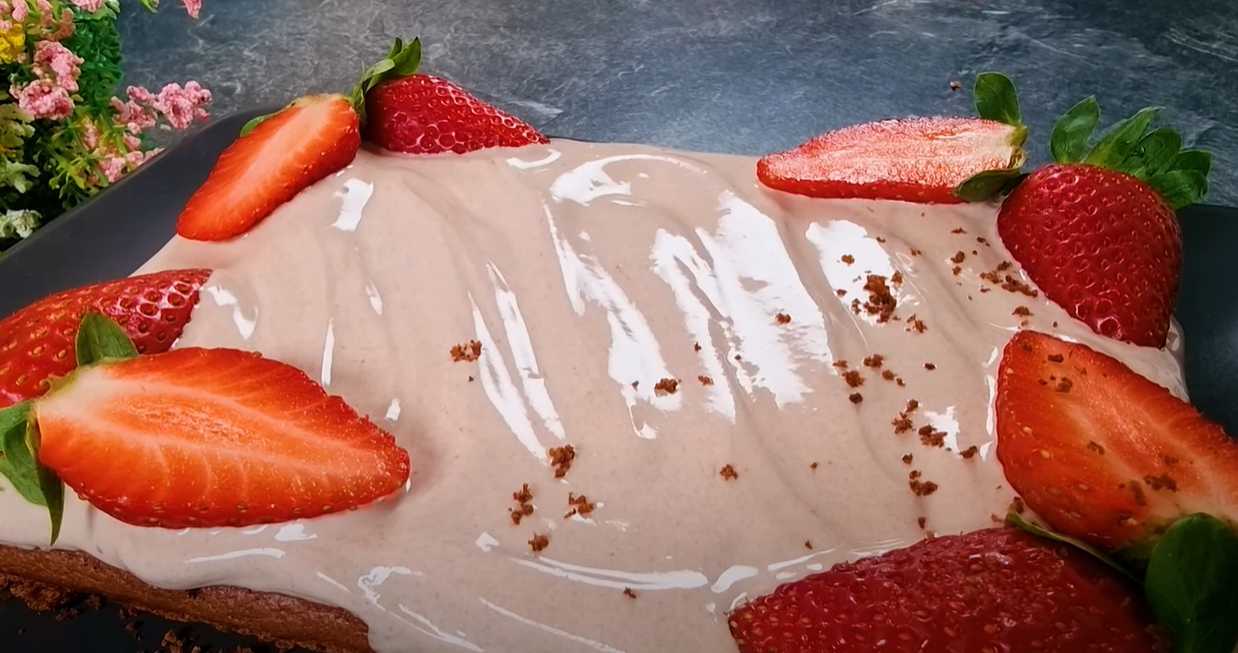 Gâteau protéiné à l'avoine et aux fraises - Étape 6