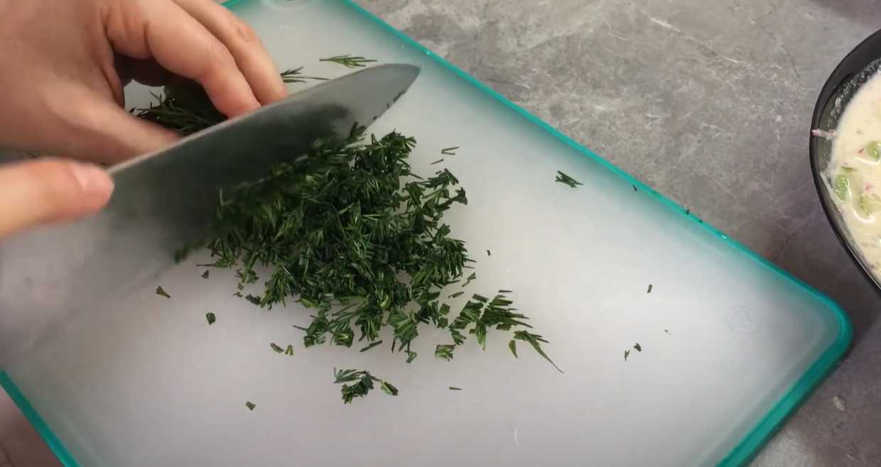 Okroshka de Carême sans viande - Étape 8