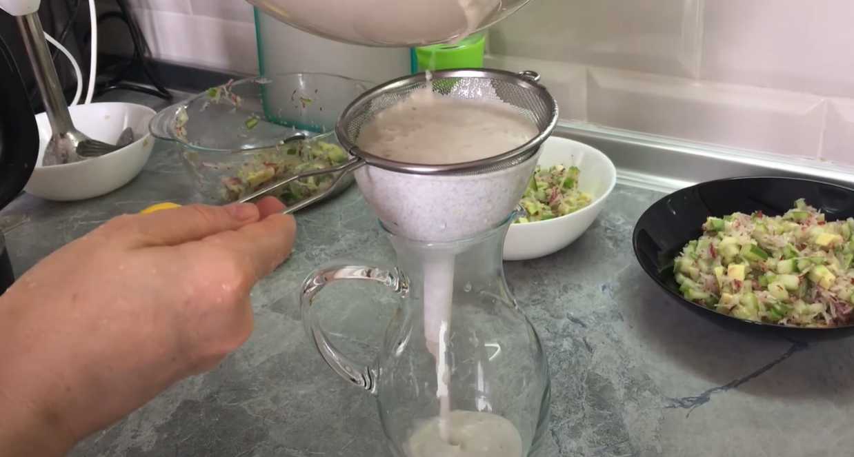 Okroshka de Carême sans viande - Étape 6