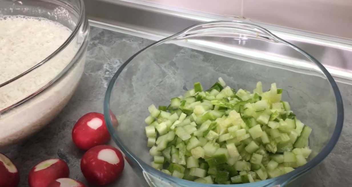 Okroshka de Carême sans viande - Étape 2