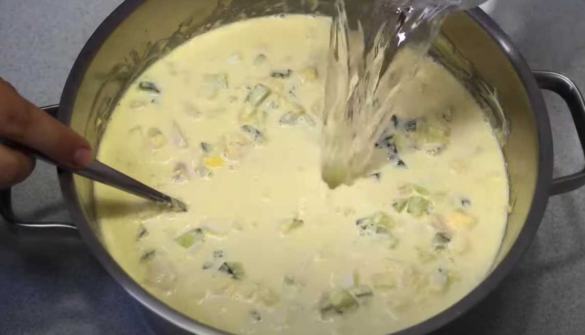 Okroshka à l'eau minérale et à la mayonnaise - Étape 7