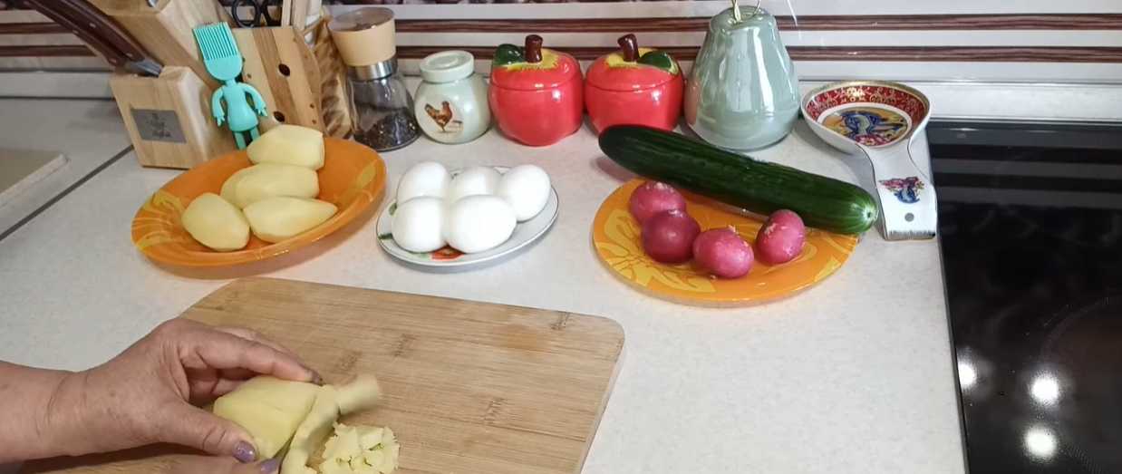 Okroshka au bœuf et au kvas - Étape 2