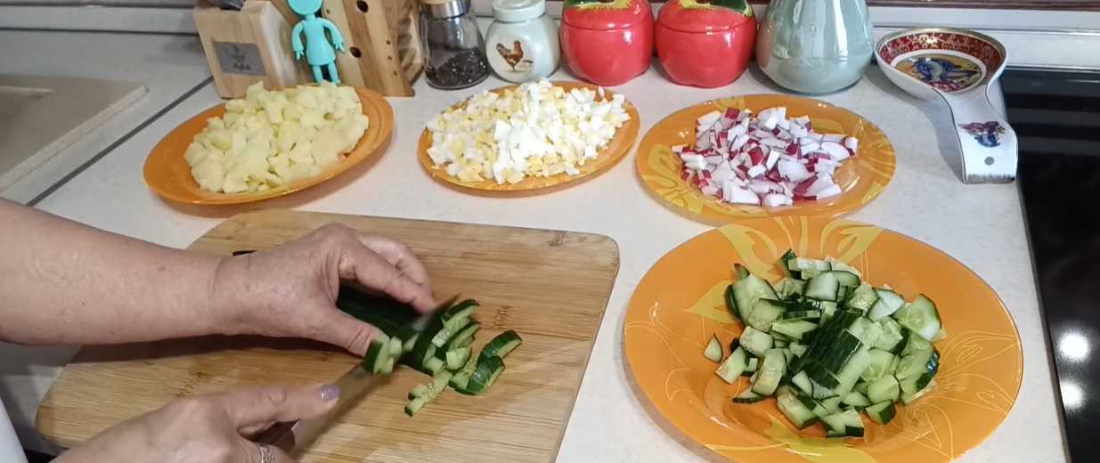 Okroshka au bœuf et au kvas - Étape 4