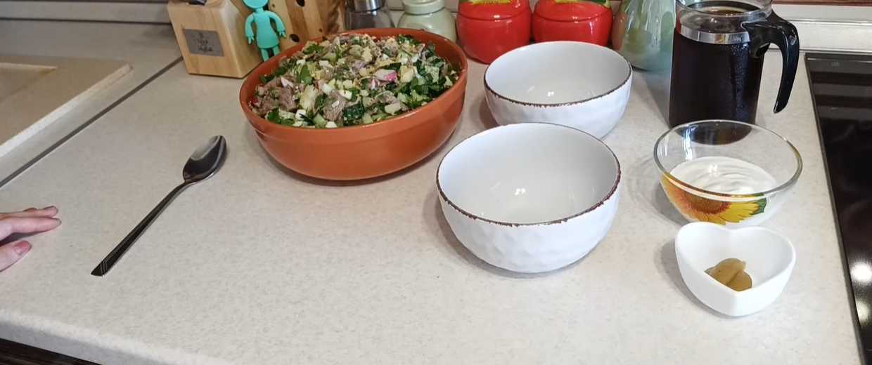 Okroshka au bœuf et au kvas - Étape 5