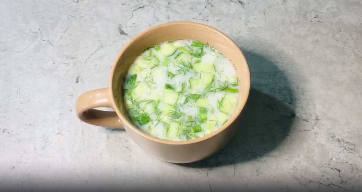 Okroshka au lait - Étape 9