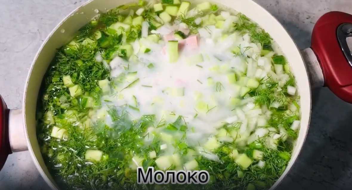 Okroshka au lait - Étape 8