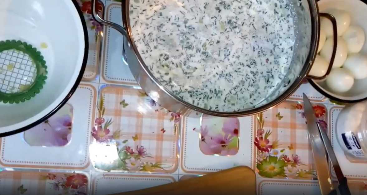 Okroshka à la mayonnaise et à l'acide citrique - Étape 8