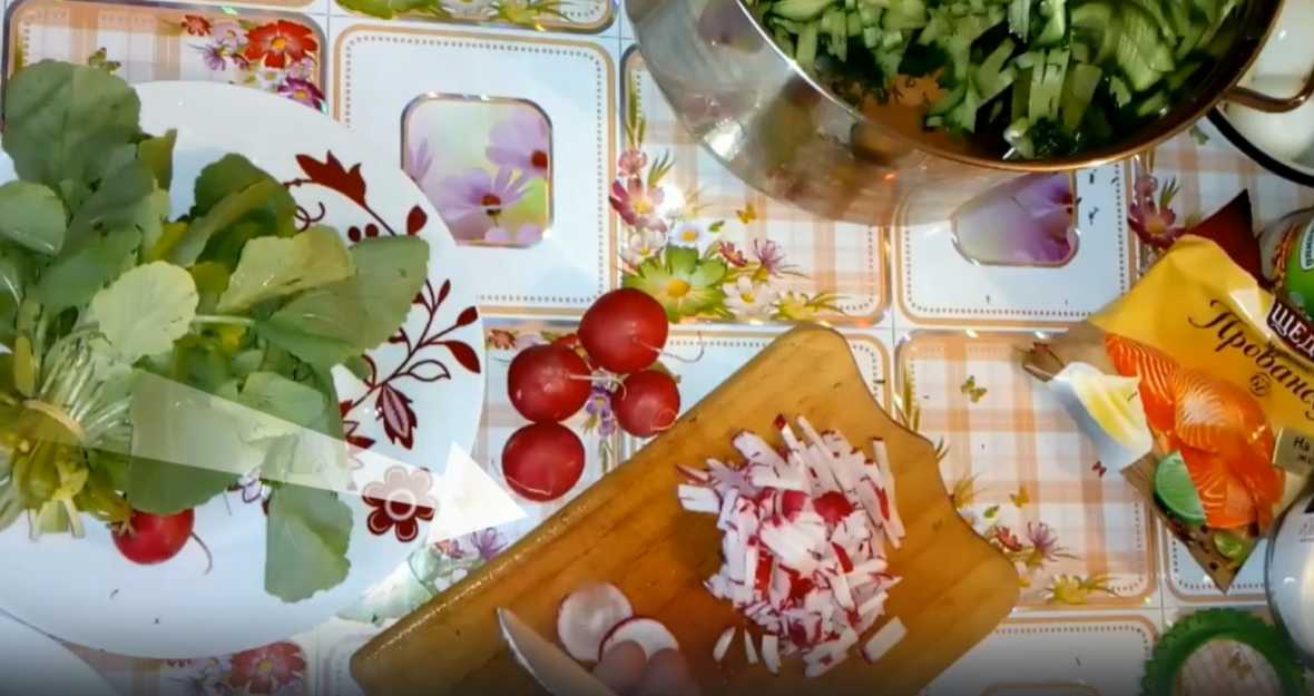 Okroshka à la mayonnaise et à l'acide citrique - Étape 3