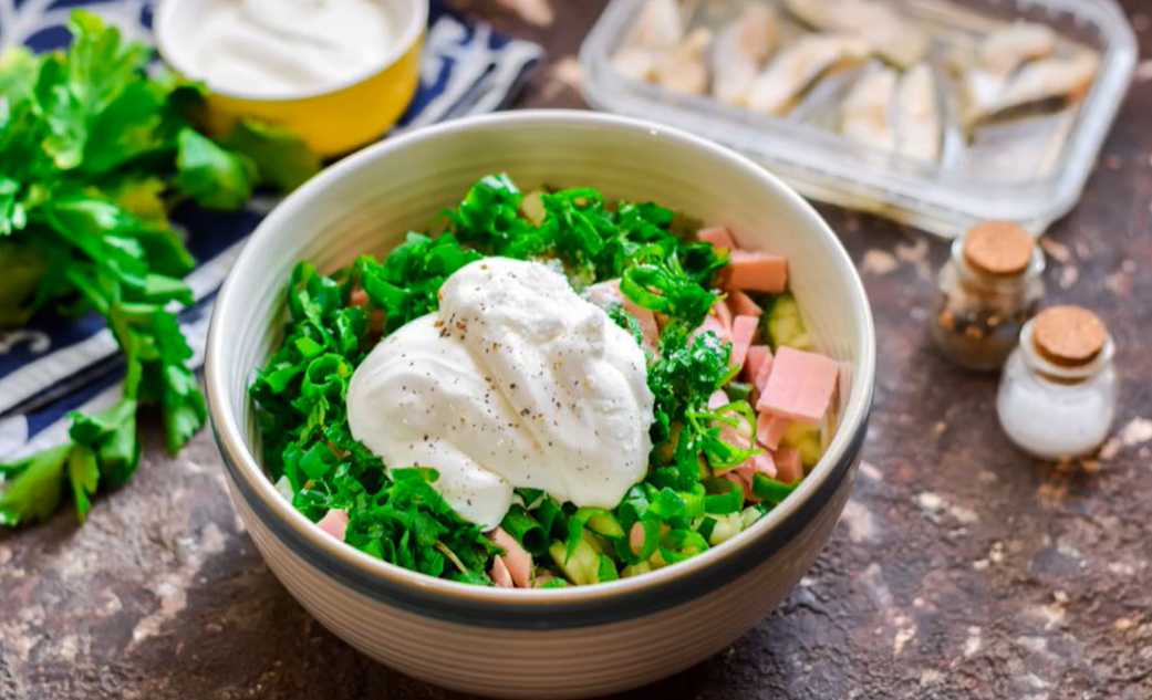 Okroshka au hareng - Étape 8